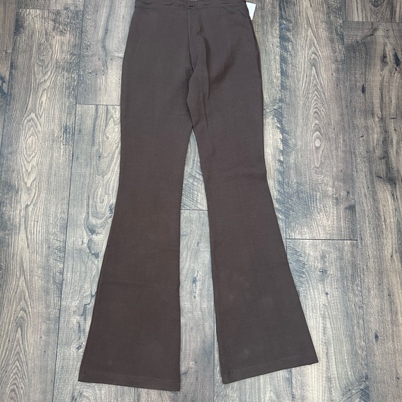 NWT Zara Chocolate Brown Drawstring Pants - Picture 2 of 4